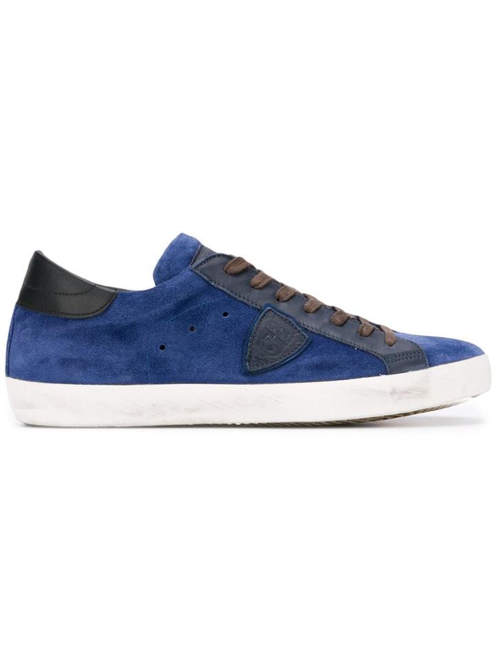 Philippe Model Flat Lace-up Sneakers - Blue