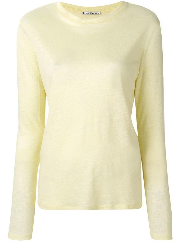 Acne Studios Taline Long Sleeve T-shirt - Yellow