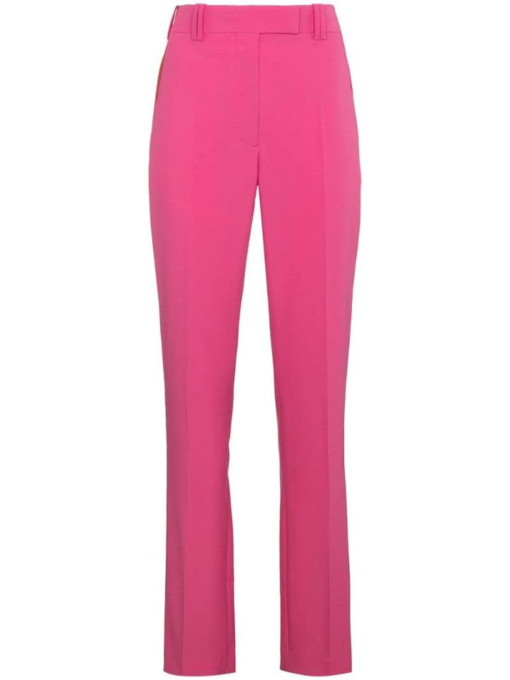 Calvin Klein 205w39nyc Mid Rise Striped Slim Leg Pants - Pink