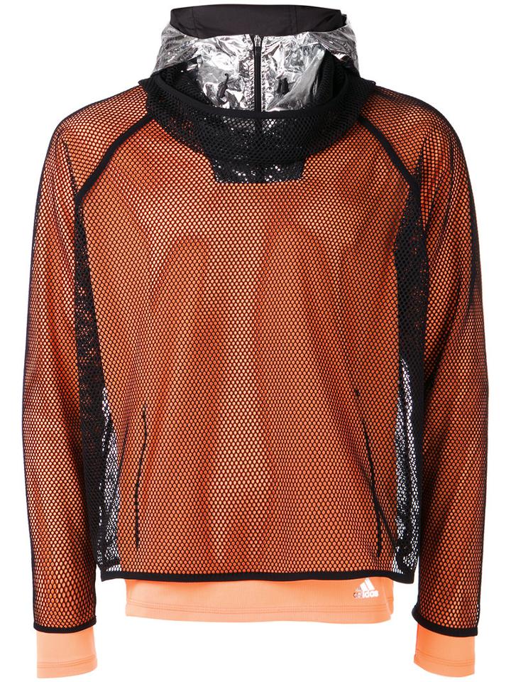 Adidas By Kolor Layered Fishnet Sports Top, Men's, Size: Large, Black