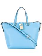 Dolce & Gabbana - Padlock Detail Tote Bag - Women - Calf Leather - One Size, Blue, Calf Leather