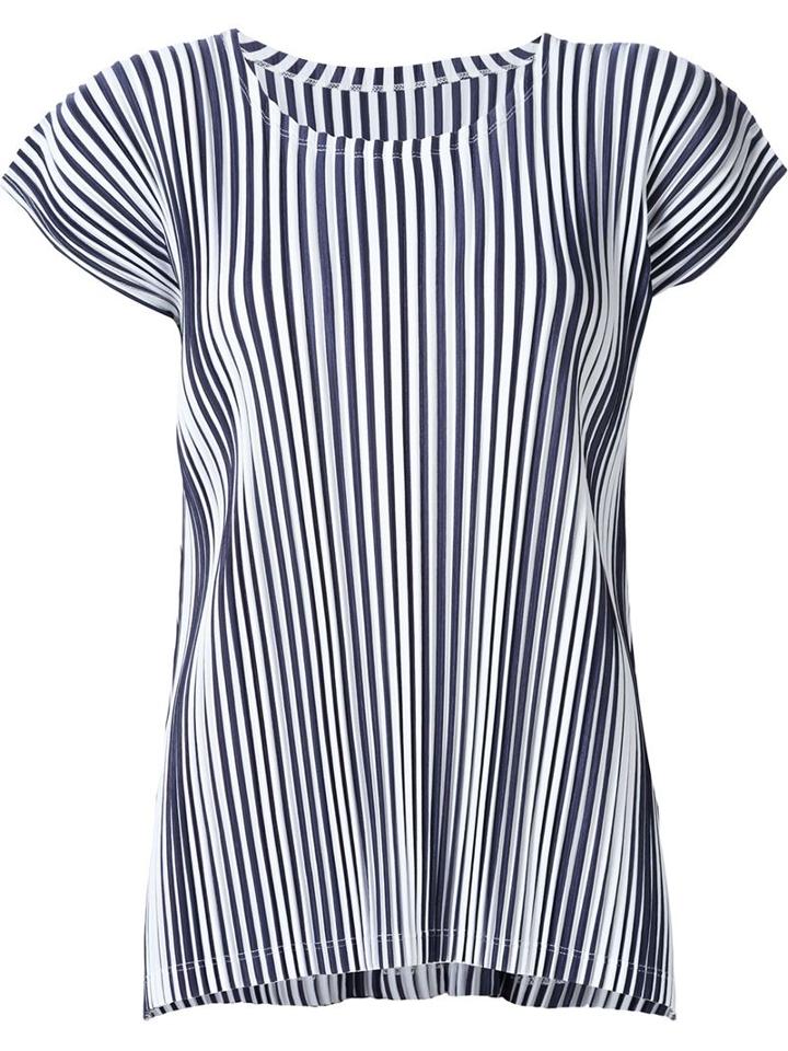 Pleats Please By Issey Miyake 'streamflow' Short Sleeve Top