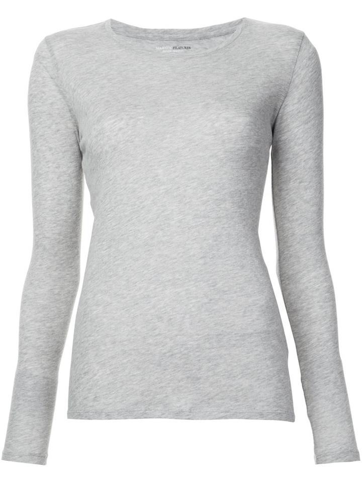 Majestic Filatures Long Sleeved T-shirt, Women's, Size: Large, Grey, Spandex/elastane/viscose