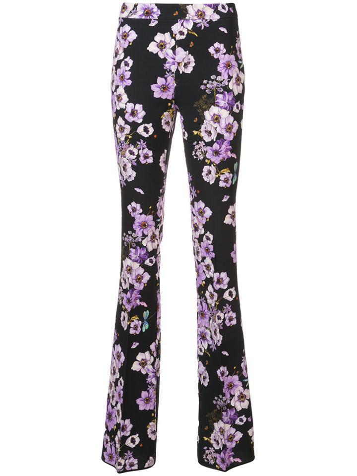 Giambattista Valli Floral High-waisted Trousers - Black