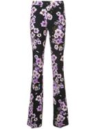 Giambattista Valli Floral High-waisted Trousers - Black
