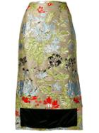 Rochas Floral Structured Skirt - Neutrals