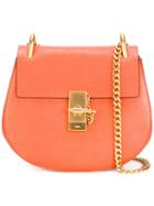 Chloé Drew Shoulder Bag, Women's, Red, Calf Leather/goat Skin/calf Suede