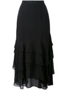 Opening Ceremony - Mercer Layered Skirt - Women - Silk/polyester - 2, Black, Silk/polyester