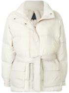 Sjyp Belted Puffer Jacket - Nude & Neutrals