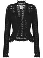 Chanel Vintage Embroidered Fitted Cardigan - Black