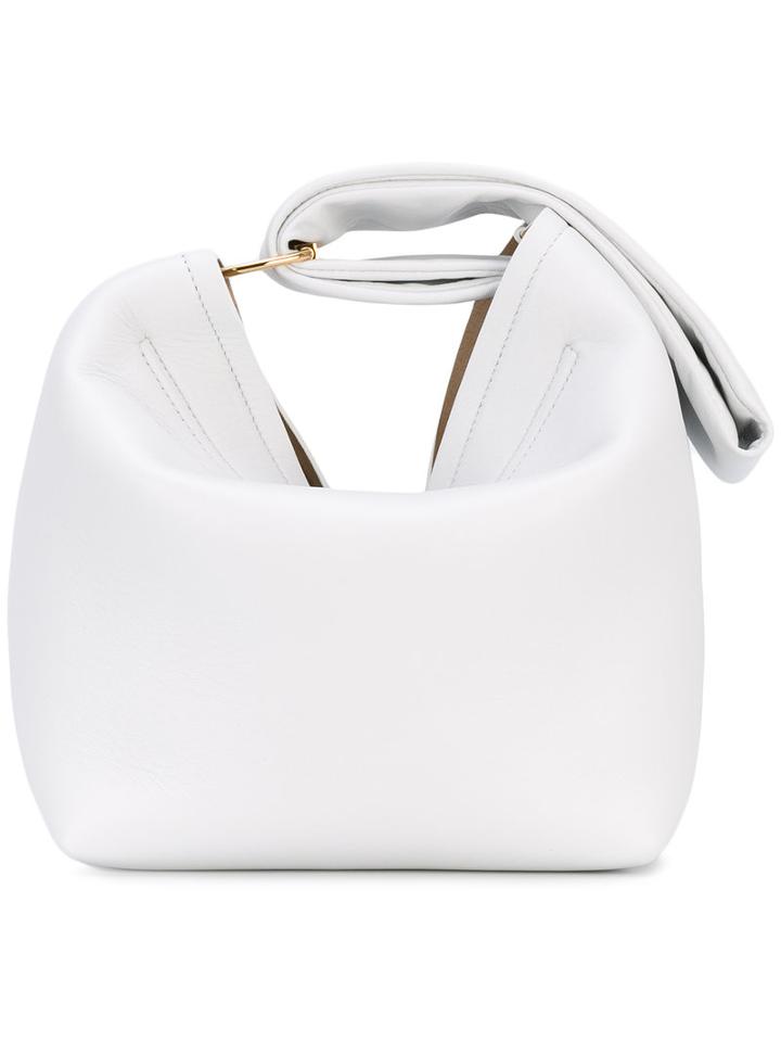 Victoria Beckham - Logo Plaque Shoulder Bag - Women - Calf Leather/lamb Skin - One Size, White, Calf Leather/lamb Skin