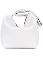 Victoria Beckham - Logo Plaque Shoulder Bag - Women - Calf Leather/lamb Skin - One Size, White, Calf Leather/lamb Skin