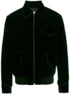 Saint Laurent Velvet Teddy Jacket, Men's, Size: 50, Green, Cotton/wool/viscose/cupro