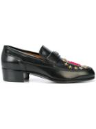 Gucci Leather Loafer With La Patch - Black