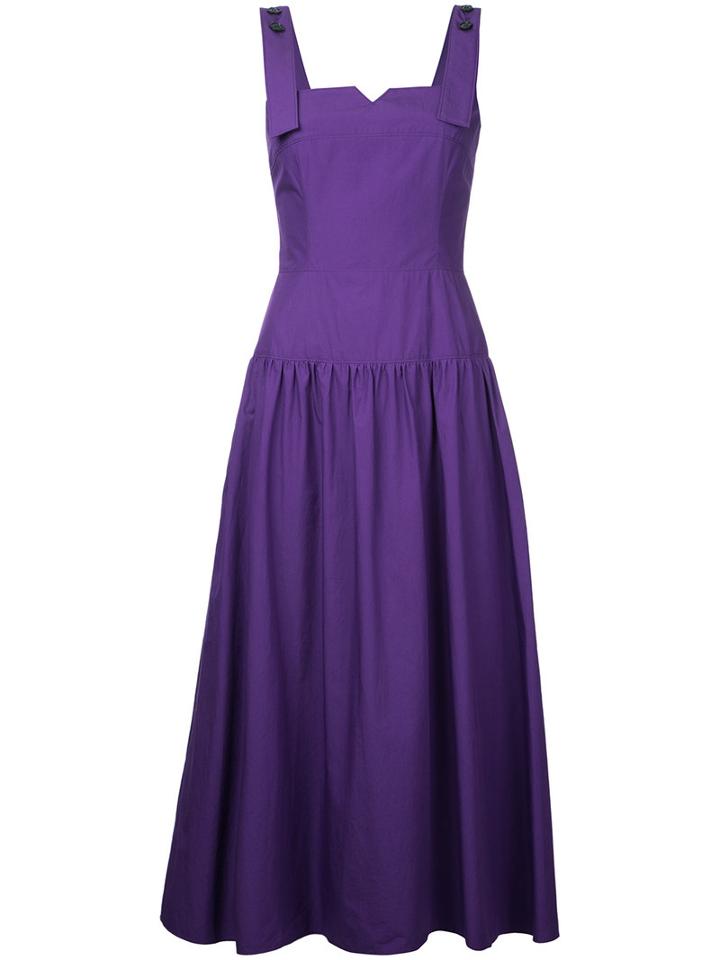 Le Ciel Bleu - Drop Waist Sundress - Women - Cotton - 36, Pink/purple, Cotton