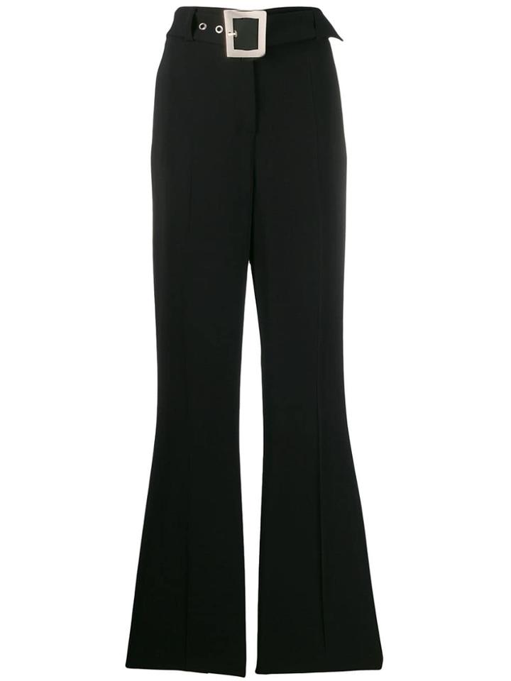 Liu Jo Belted Flared Trousers - Black