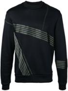 Wooyoungmi Striped Trim Sweatshirt, Men's, Size: 46, Black, Cotton/polyamide