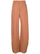 Lemaire Wide Leg Trousers - Yellow & Orange