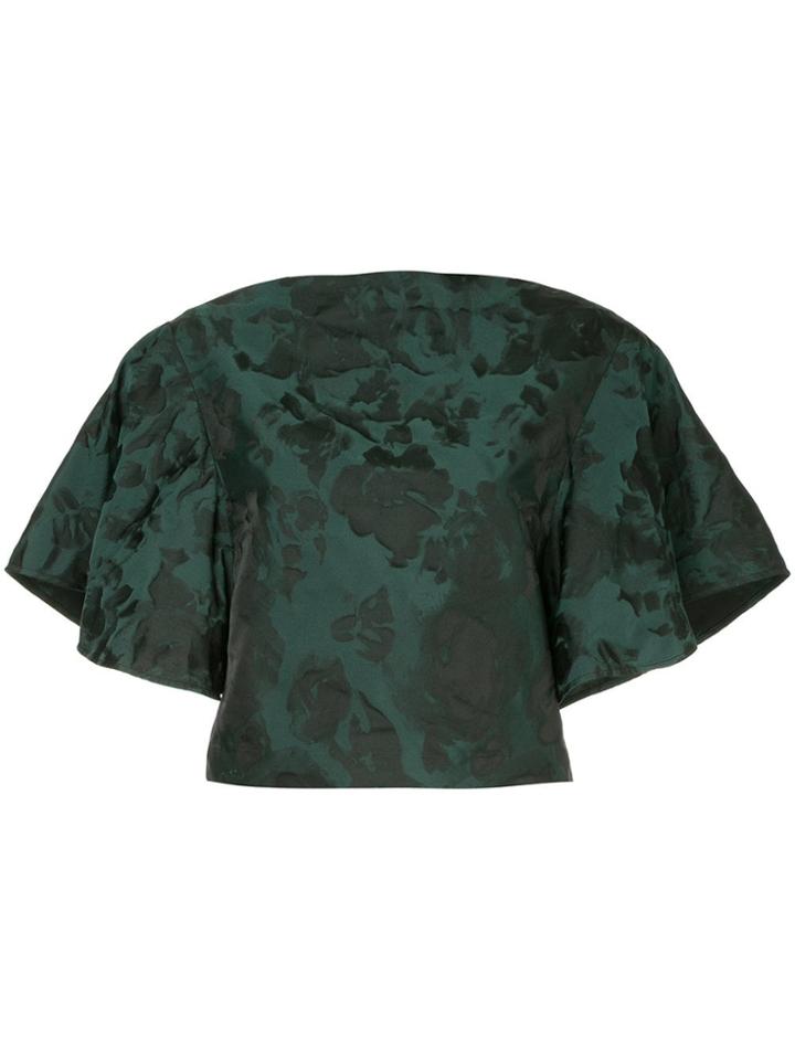 Bianca Spender Greta Floral Top - Green