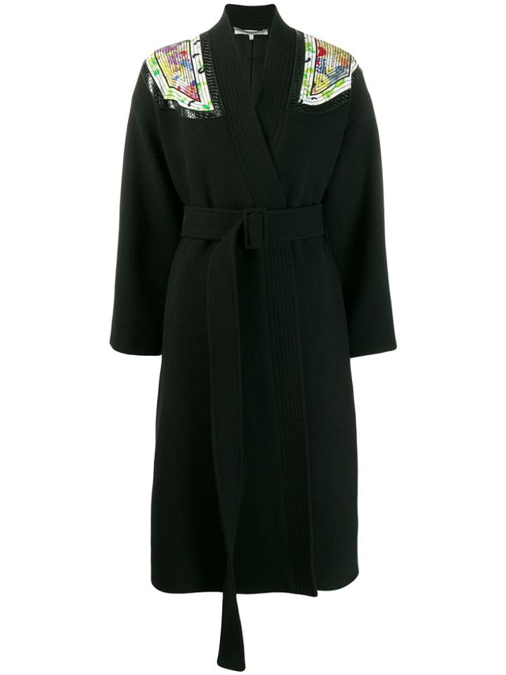 Stella Mccartney Shoulder Patch Coat - Black