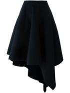 Marni Asymmetric Hem Skirt, Women's, Size: 42, Black, Virgin Wool