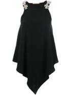 Christopher Kane Rhinestone Embellished Sleeveless Blouse - Black