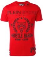 Plein Sport Logo Print T-shirt, Men's, Size: Medium, Red, Cotton