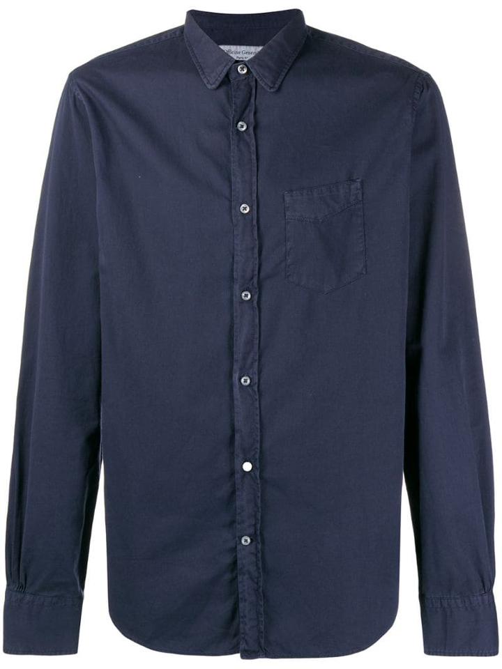 Officine Generale Long Sleeve Shirt - Blue