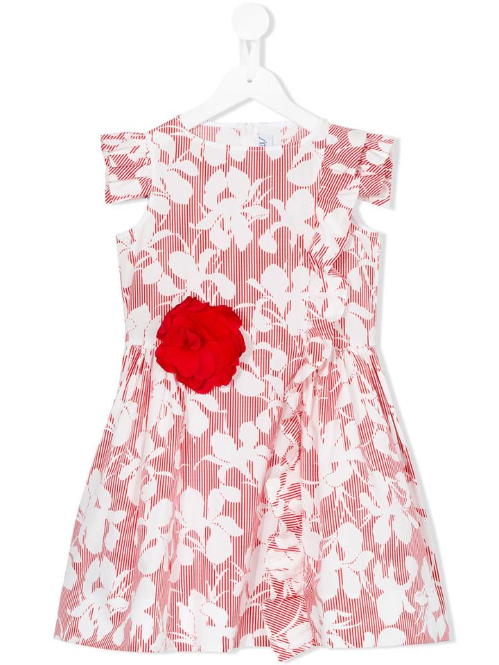 Simonetta - Corsage Floral Dress - Kids - Cotton - 6 Yrs, White