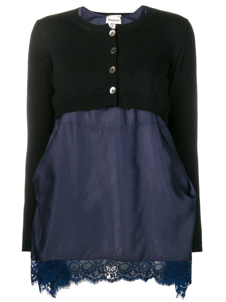Semicouture Freddy Layered Cardigan - Black
