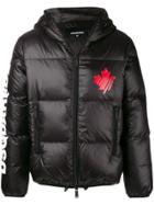 Dsquared2 Logo Print Padded Jacket - Black