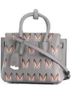 Mcm Bunny Ears Print Tote - Grey