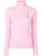 Liu Jo Embellished Turtleneck Sweater - Pink