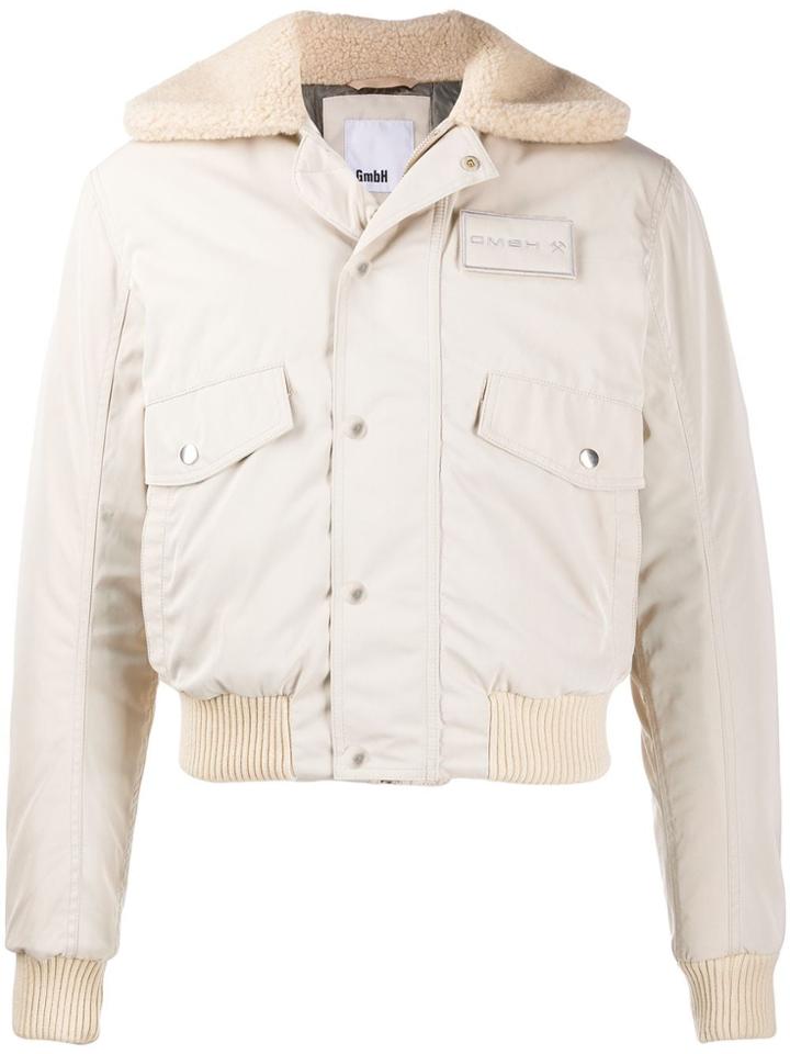 Gmbh Logo Bomber Jacket - Neutrals
