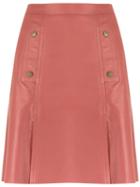 Talie Nk - Leather Skirt - Women - Leather - 40, Yellow/orange, Leather