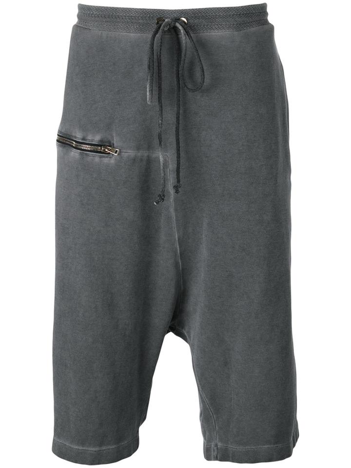 Lost & Found Rooms - Zipped Shorts - Men - Cotton - M, Grey, Cotton