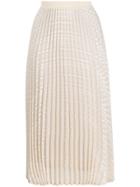 Semicouture Printed Pleated Midi Skirt - Neutrals