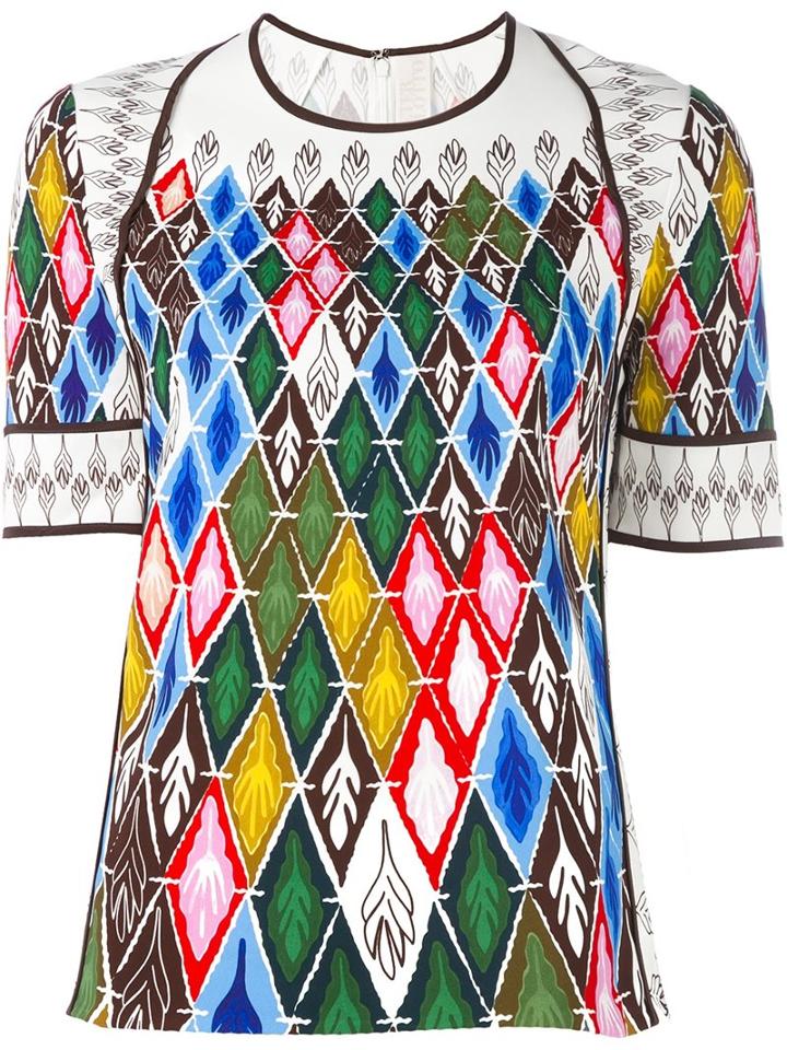 Peter Pilotto Argyle Print T-shirt