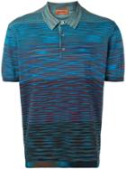 Missoni Optic Print Polo Shirt - Blue