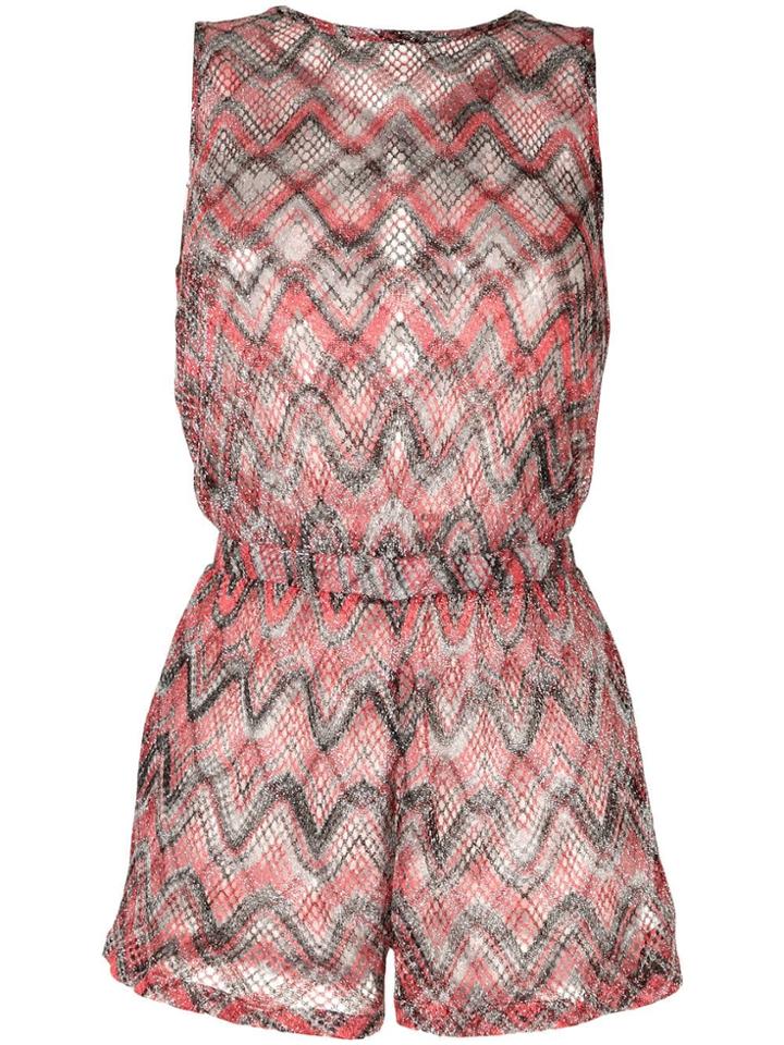 Missoni Belted Beach Dress - Red