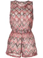 Missoni Belted Beach Dress - Red