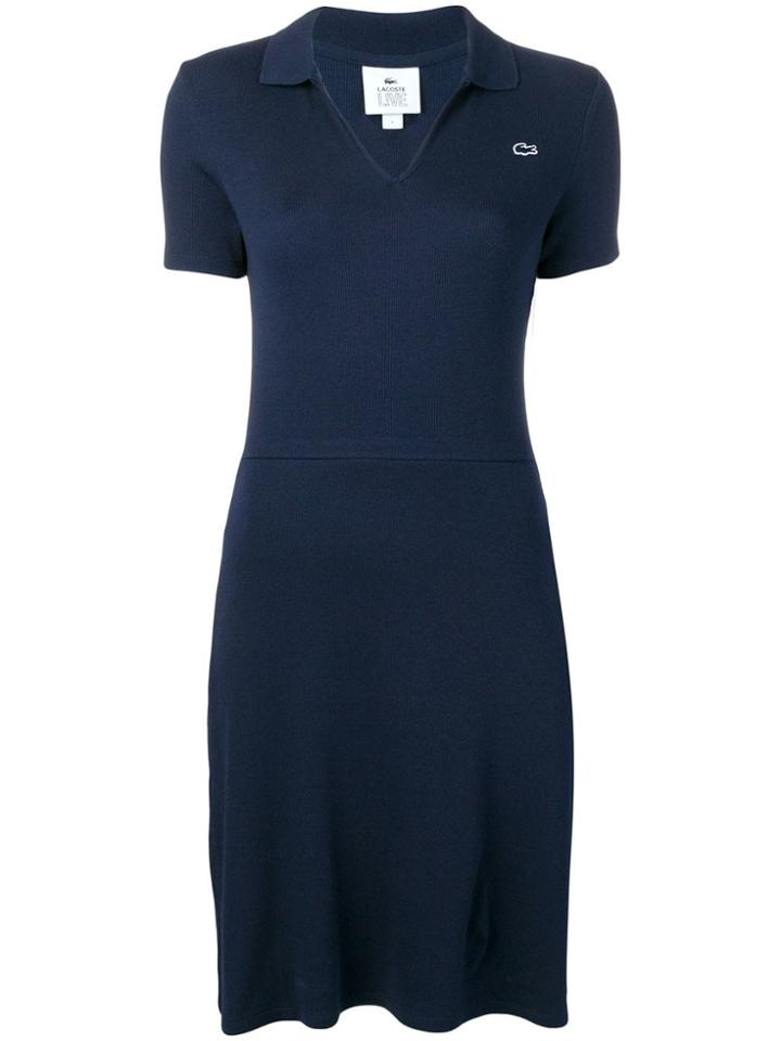 Lacoste Live A-line Shirt Dress - Blue