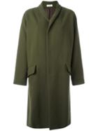 Plantation Concealed Fastening Coat, Women's, Size: Small, Green, Cupro/wool