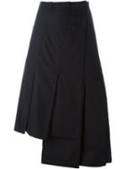 Lucio Vanotti Asymmetric Wrapped Pleated Skirt