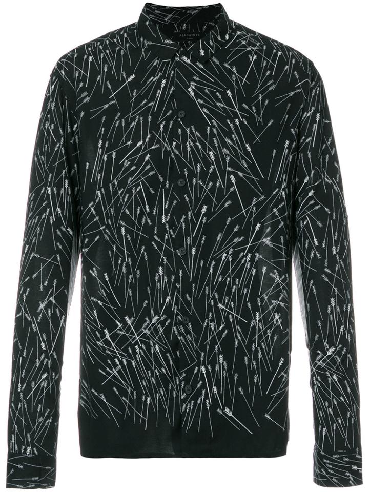 All Saints Arrow Print Shirt - Black