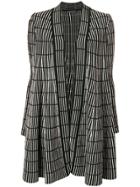 Antonino Valenti Striped Print Cardigan-coat - Black