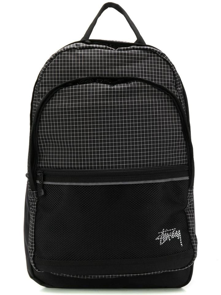 Stussy Checked Backpack - Black