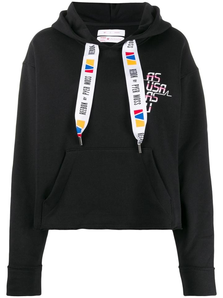Reebok By Pyer Moss X Pyer Moss Graphic-print Hoodie - Black