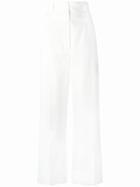 Sportmax Ubald High-rise Trousers, Women's, Size: 38, White, Cotton/spandex/elastane
