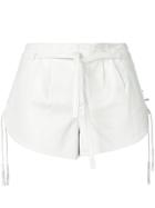 Saint Laurent Fitted Biker Shorts - White